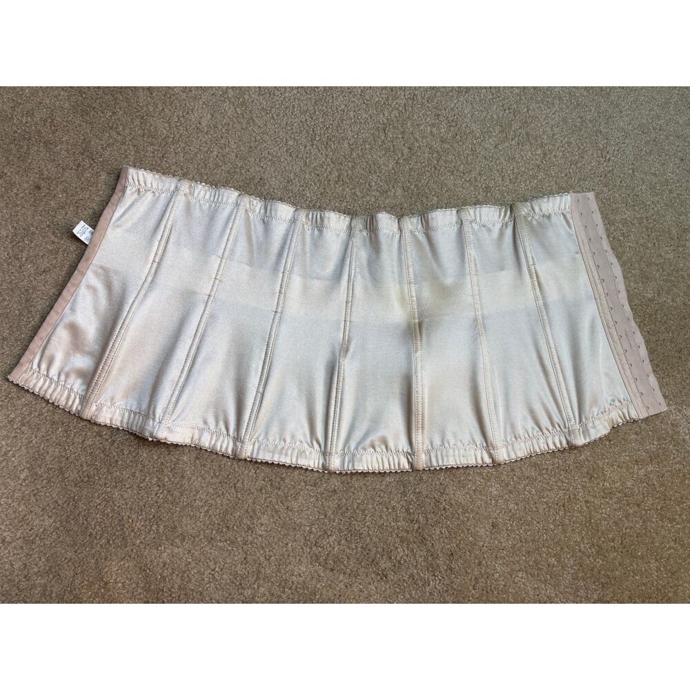 Vintage SOGO Waist Cincher Beige Sz L Hook Closure Retro Shapewear